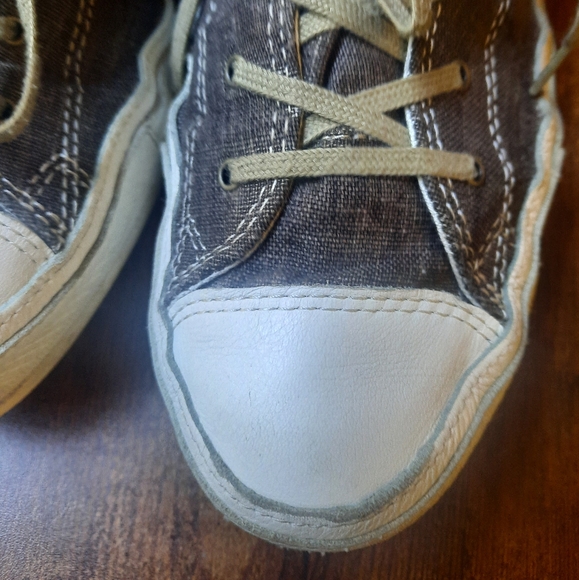 Converse Chuck Taylor All Star Premium Denim Leather Hi Top Sneakers - Picture 8 of 17